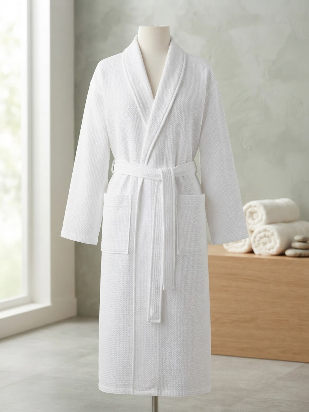 Valentina Lieberman Luxury Heavyweight 100% Cotton Spa Bathrobe OS